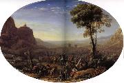 Gellee Claude,dit le Lorrain Le Pas de Suze force par Louis XIII France oil painting artist